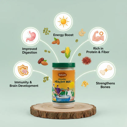 স্প্রাউটেড হেলদি মিক্স ফর টডলারস | শিশুর ওজন বৃদ্ধিতে সহায়ক | গুটিগুটিপা
