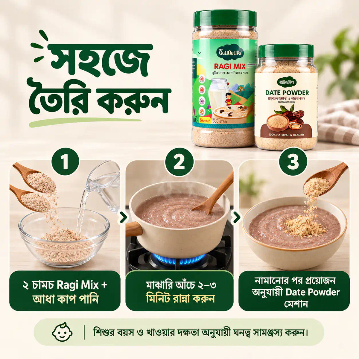 হেলদি হ্যাবিট স্টার্টার কম্বো প্যাক - ৬+ মাস